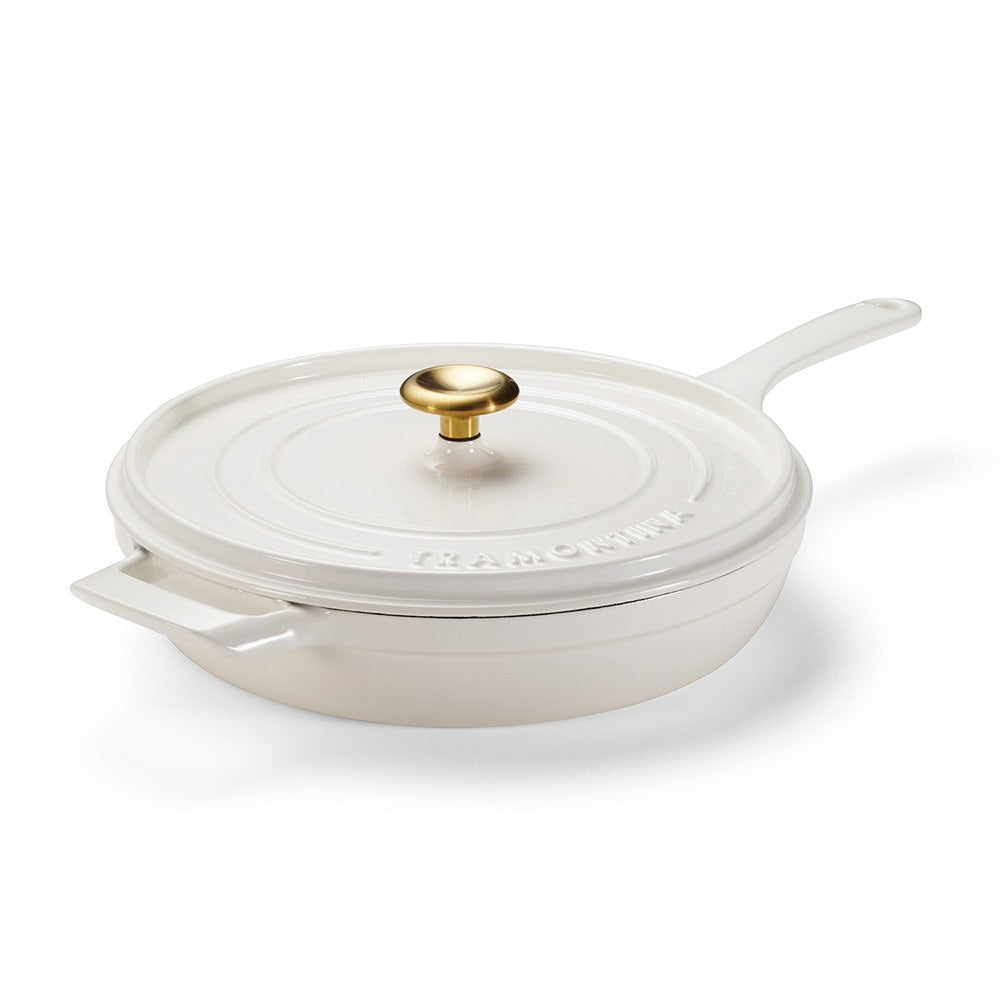 Sartén con tapa de hierro fundido esmaltado, latte, 30 cm / 3,8 l
