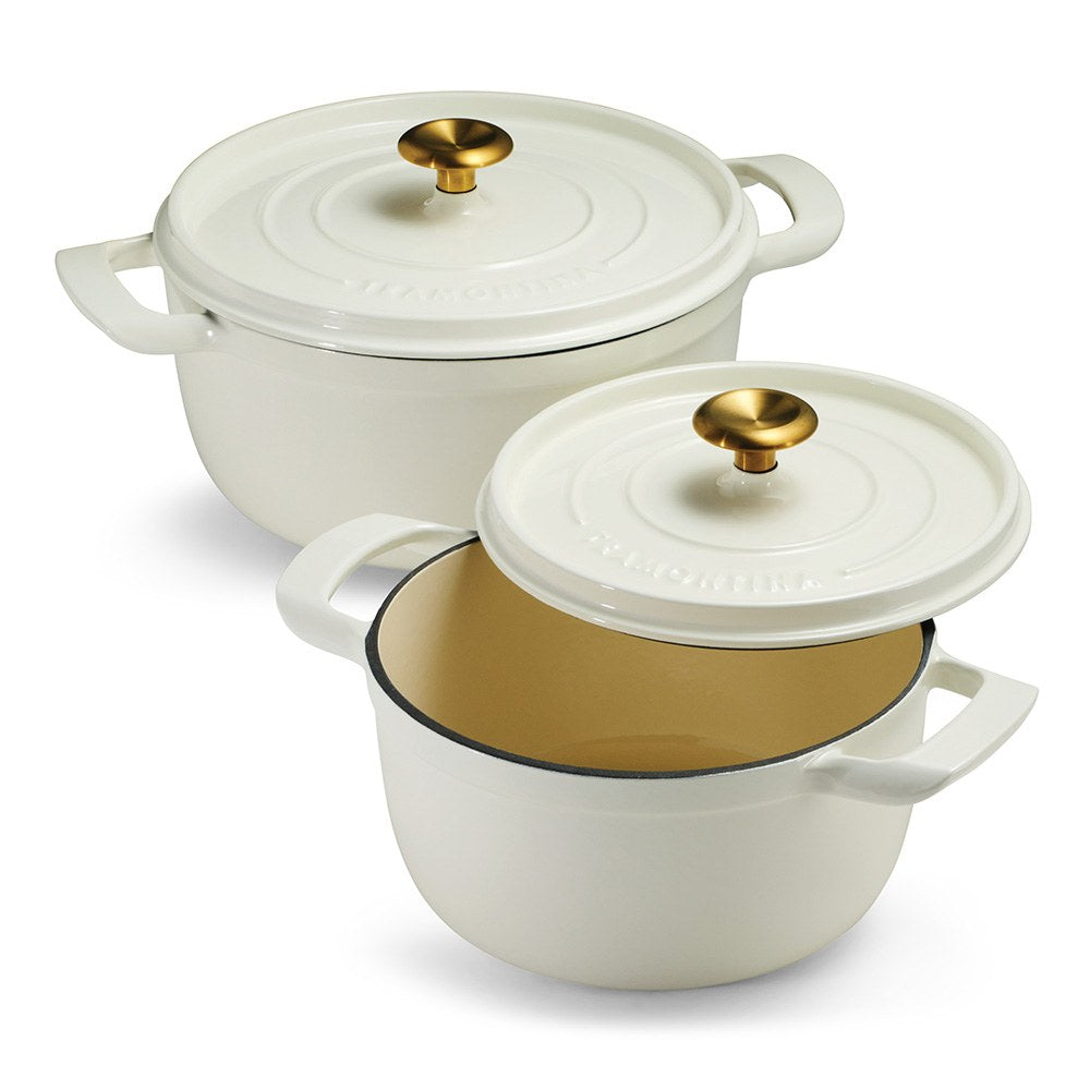 Olla con tapa de hierro fundido esmaltado, latte, 22 cm / 3,7 l