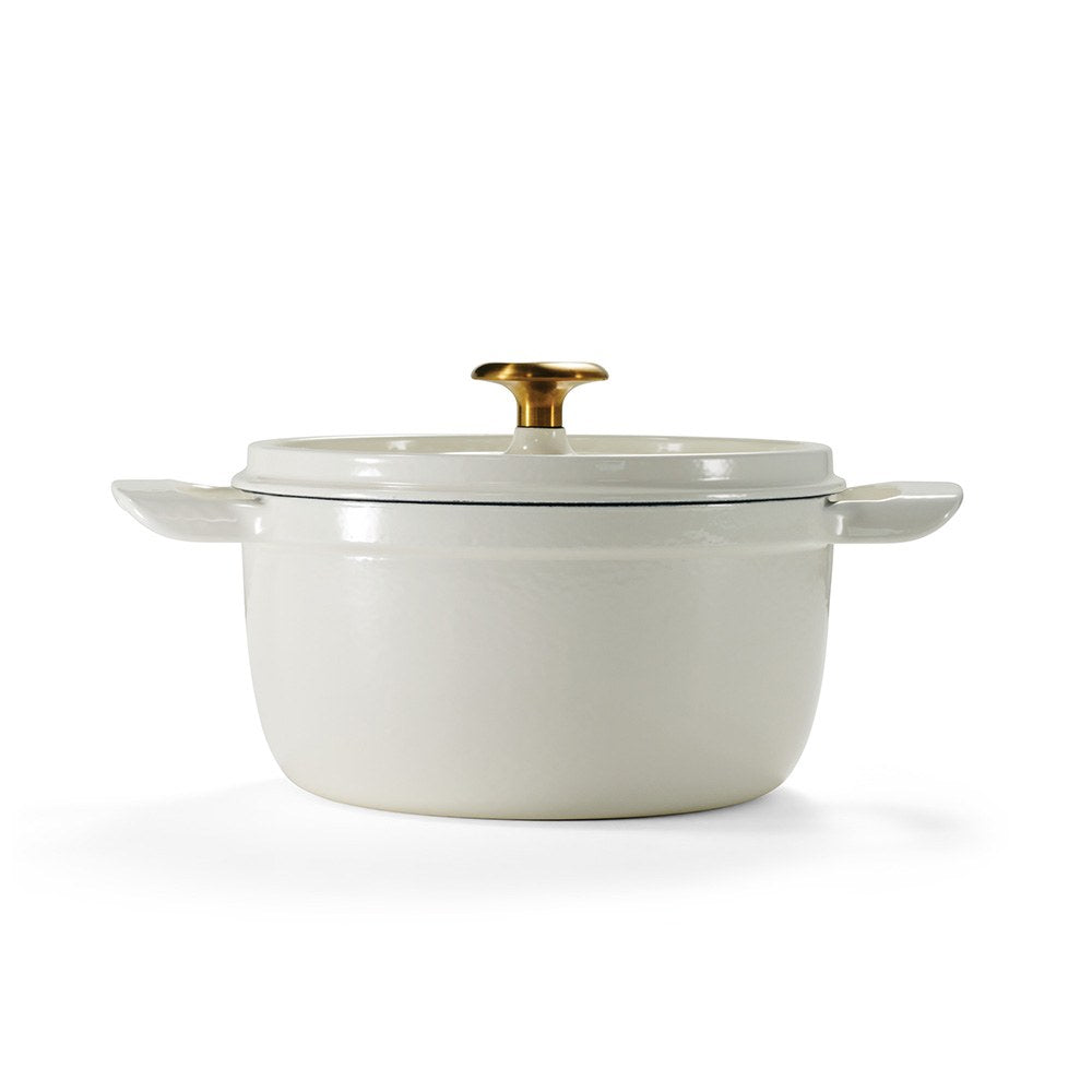 Olla con tapa de hierro fundido esmaltado, latte, 22 cm / 3,7 l