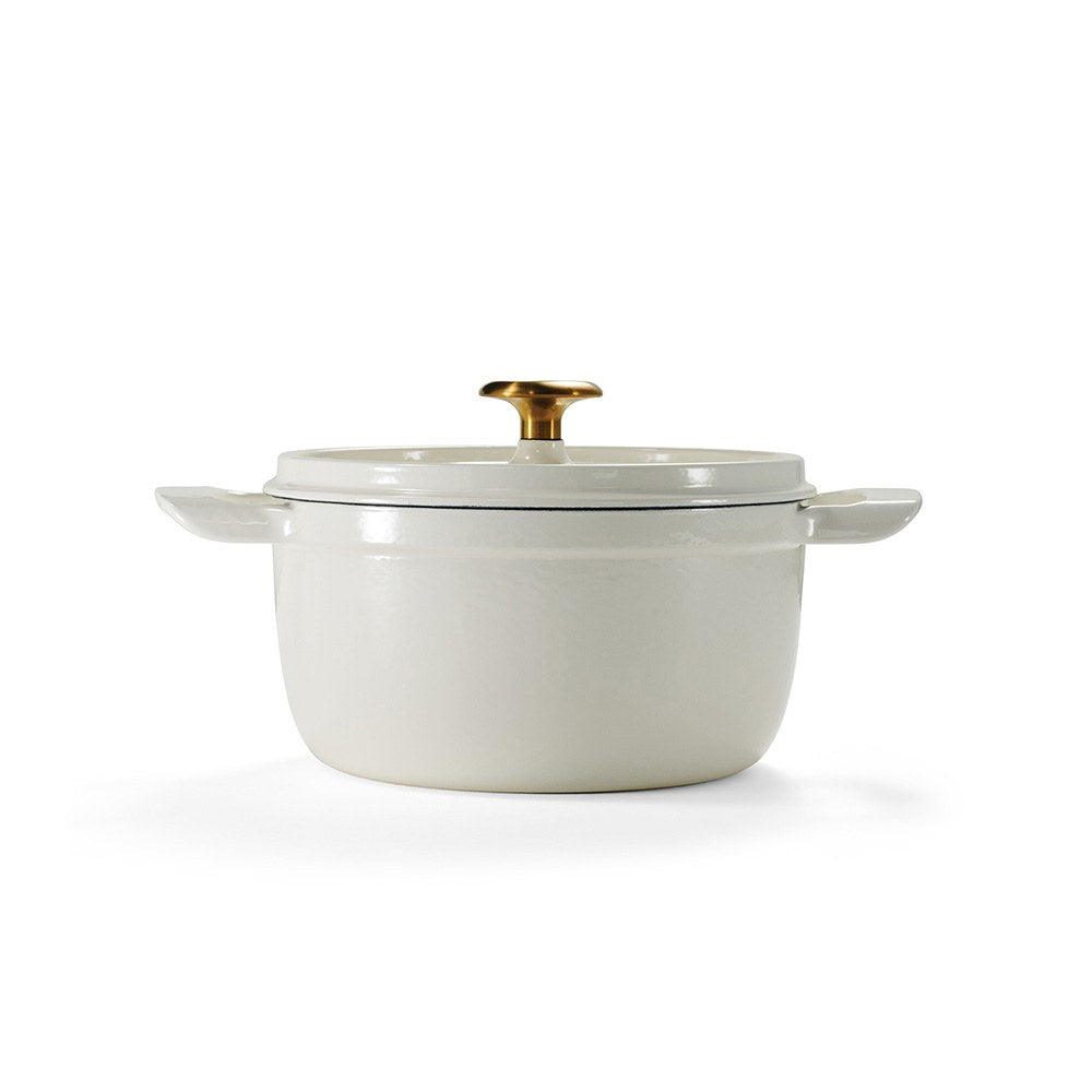 Olla con tapa de hierro fundido esmaltado, latte, 26 cm / 5,6 l