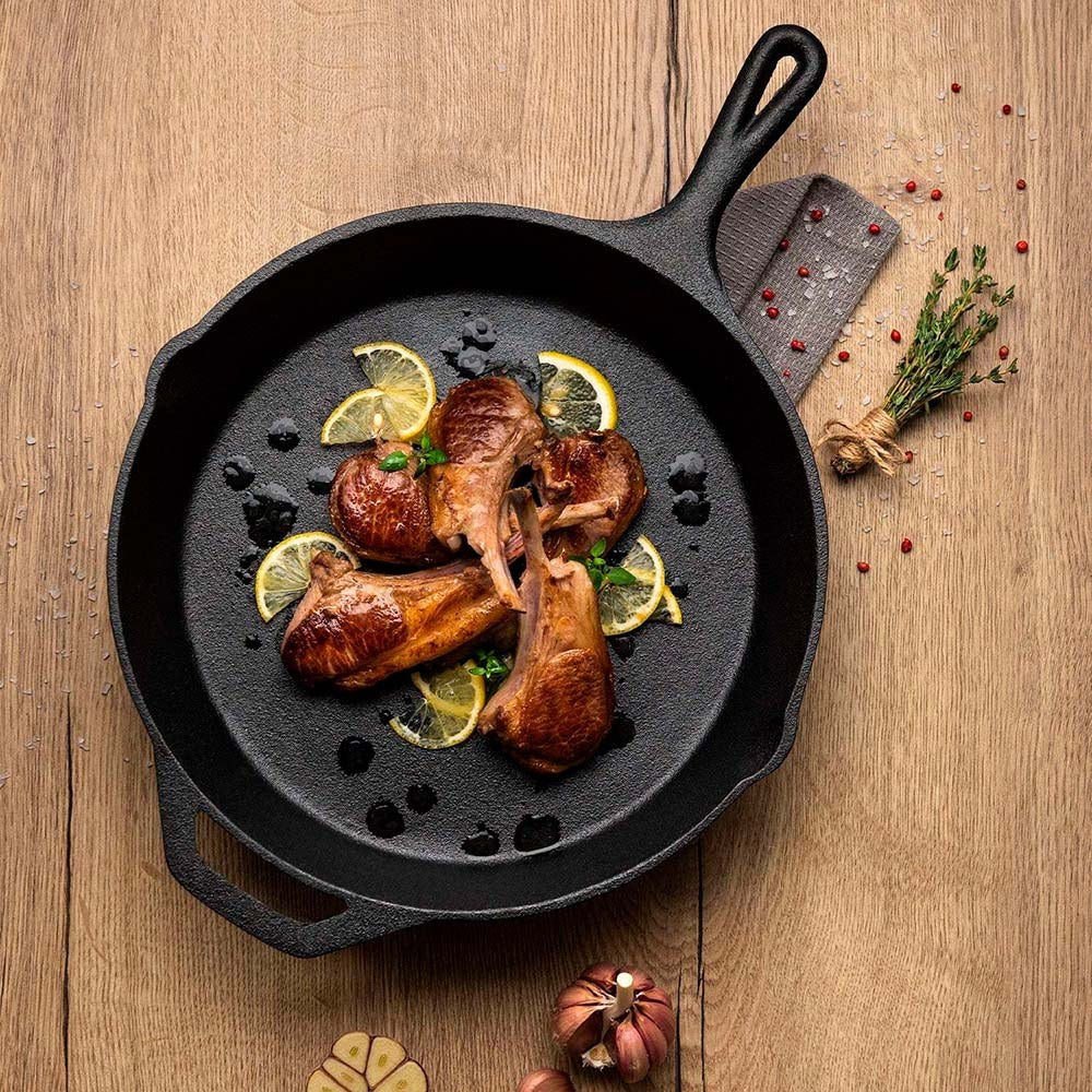 Sartén de hierro fundido precurado black collection, ø30 cm