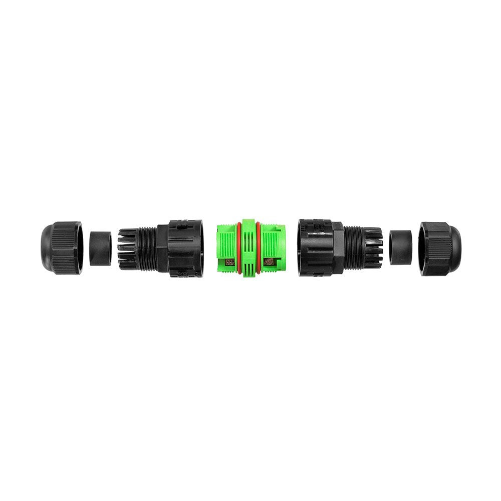 Conector estanco ip68 lineal 2 polos + tierra