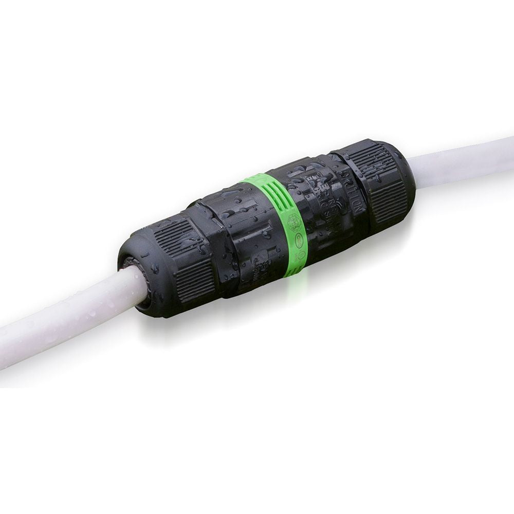 Conector estanco ip68 lineal 2 polos + tierra