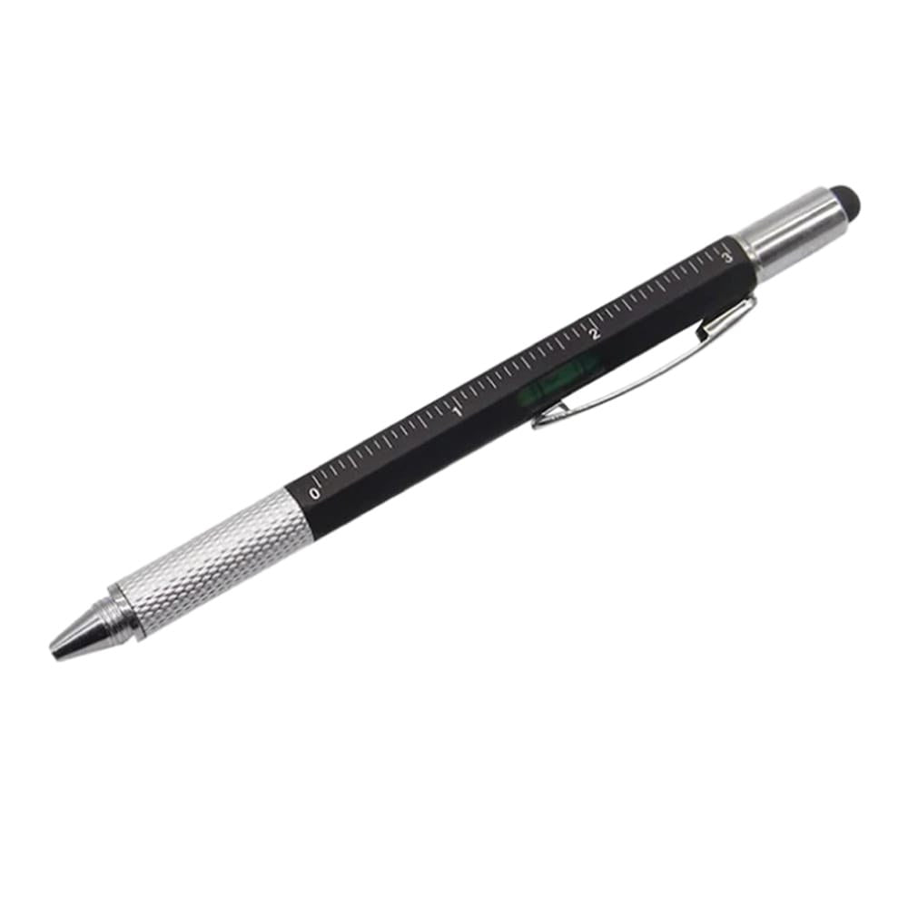 Bolígrafo 5 en 1, regla, nivel, mini destornillador x 2, goma capacitiva. ø10 x 145 mm