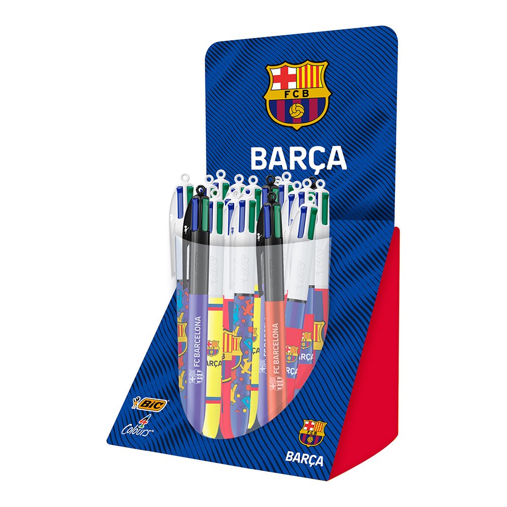 Bolígrafo fc barça, tinta 4 colores, modelos variados