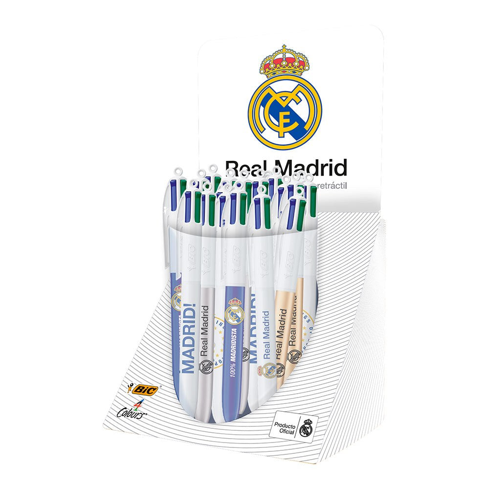 Bolígrafo real madrid cf, tinta 4 colores, modelos variados