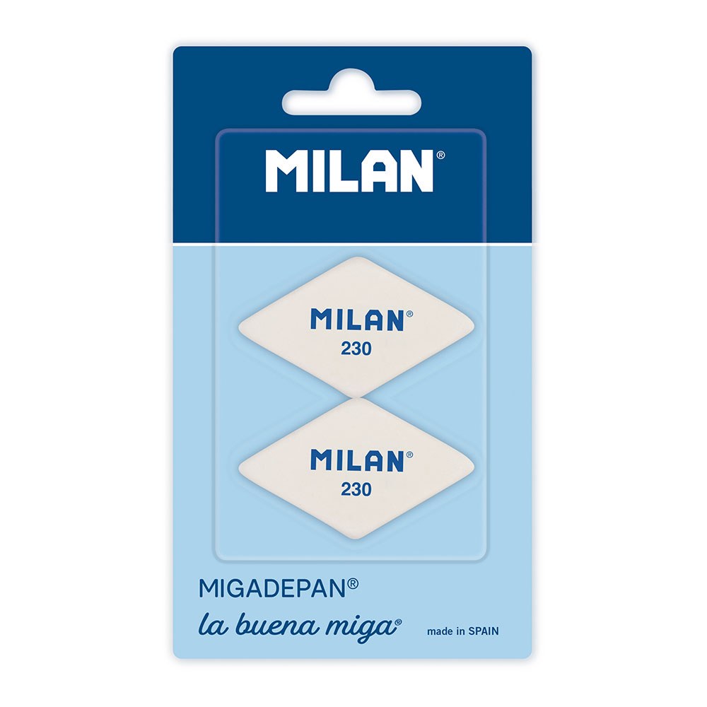 Gomas de borrar miga de pan, 230 romboides, 2 uds, blister