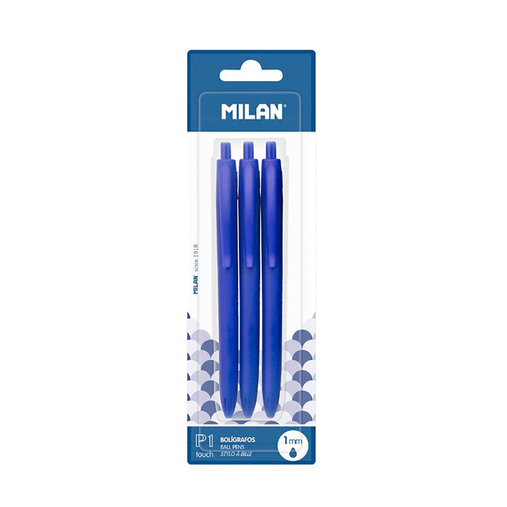 Boligrafos azul, 3 uds