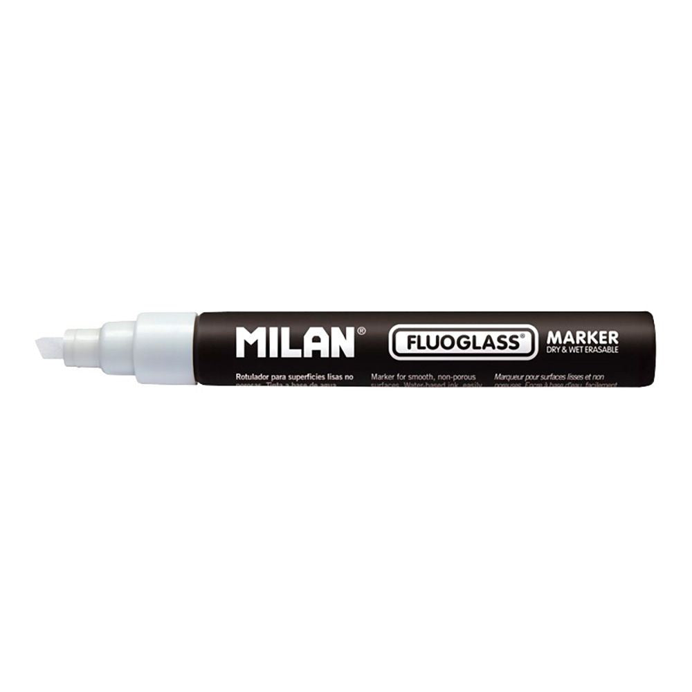 Rotulador borrables fluoglass 2 - 4 mm blanco en blister