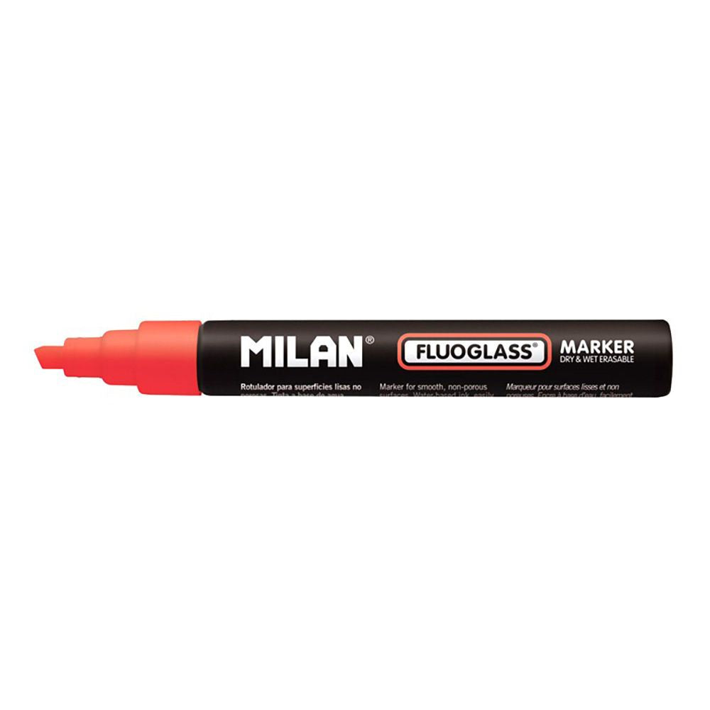 Rotulador borrables fluoglass 2 - 4 mm rojo en blister