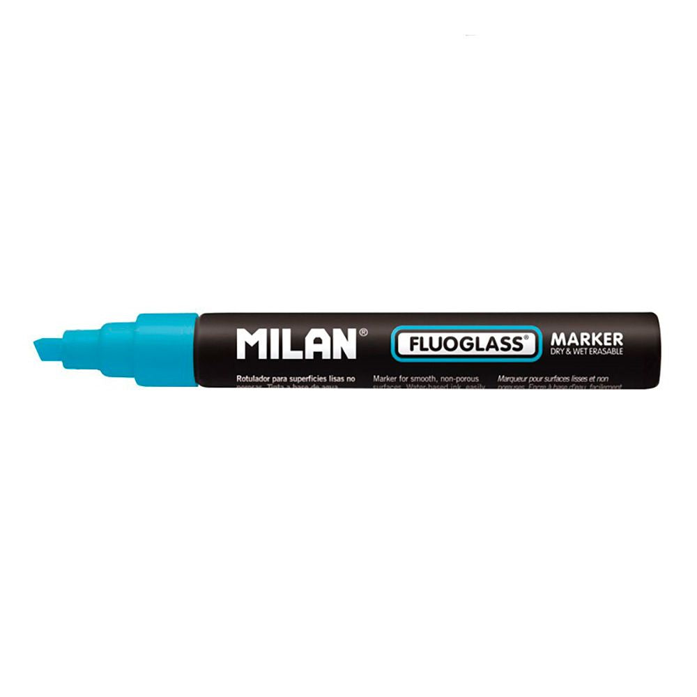 Rotulador borrables fluoglass 2 - 4 mm azul en blister