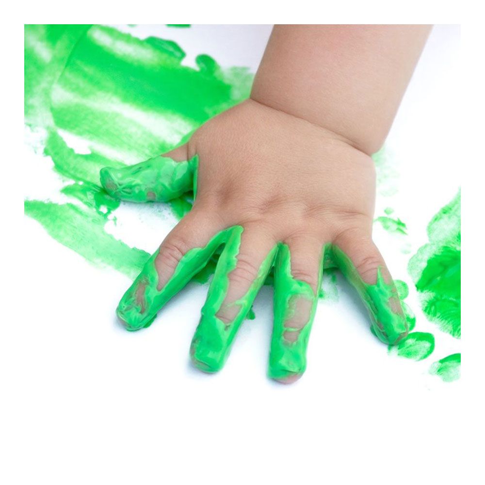 Caja con 6 tarros de pintura para dedos 25 ml