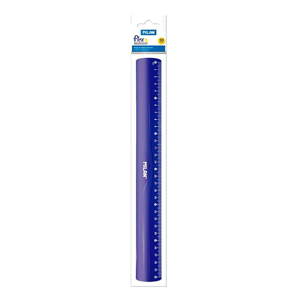 Regla flex & resistan azul 30 cm, blister