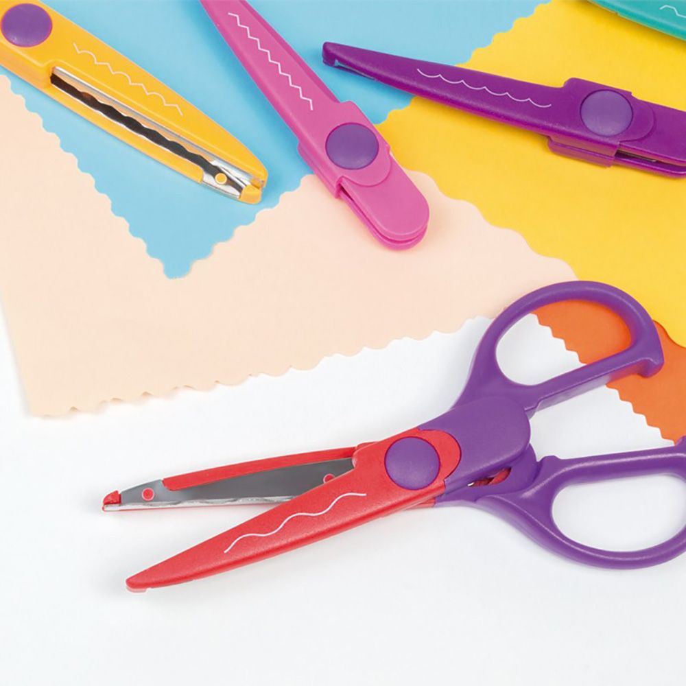 Tijeras zig-zag con 4 hojas intercambiables 16 cm, blister