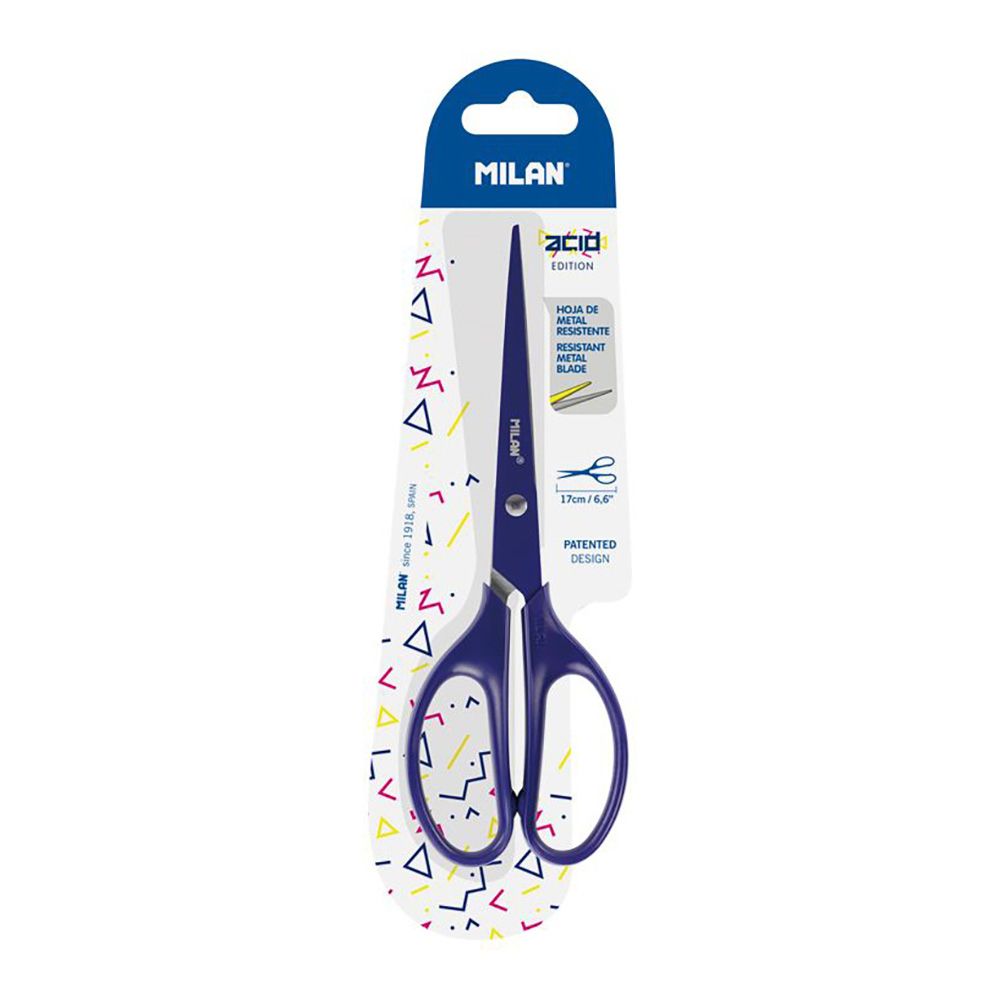 Tijeras de oficina acid azul 17cm blister