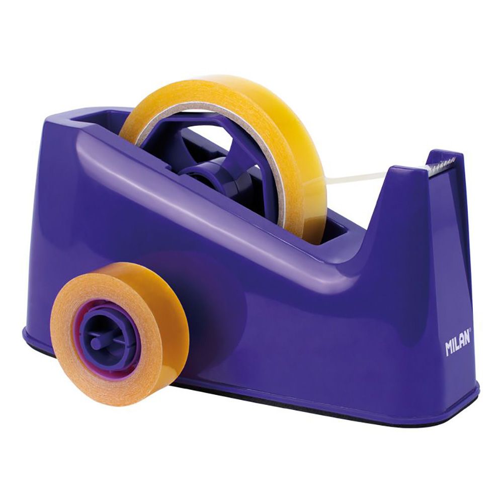 Portarollos azul con doble adaptador 33/66 m (cinta no incluida)