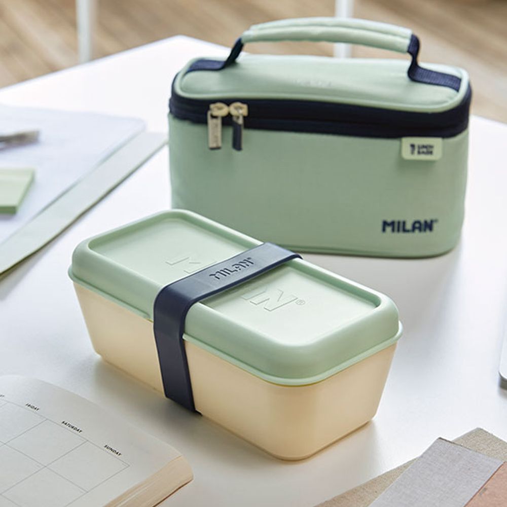 Bolsa isotérmica porta alimentos serie 1918 verde con 1 recipiente 1,5 l