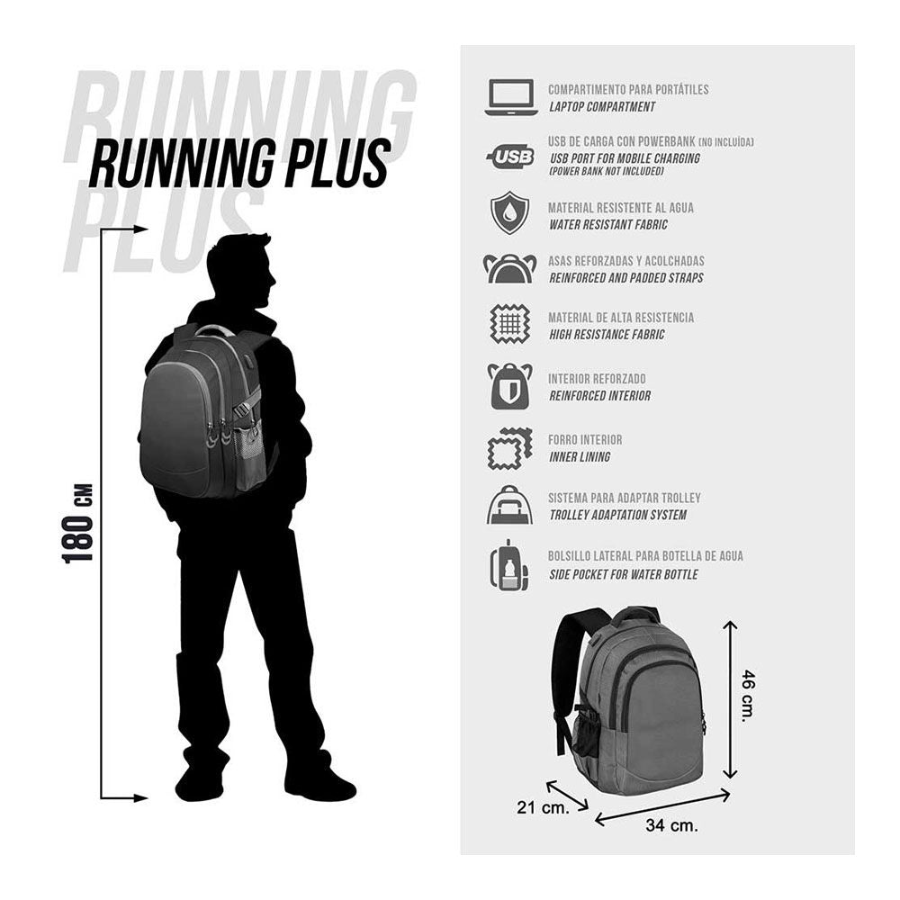 Mochila running plus minnie mouse closer 32 l