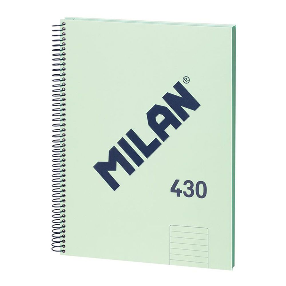 Cuaderno a4 con espiral pautado 7 mm verde