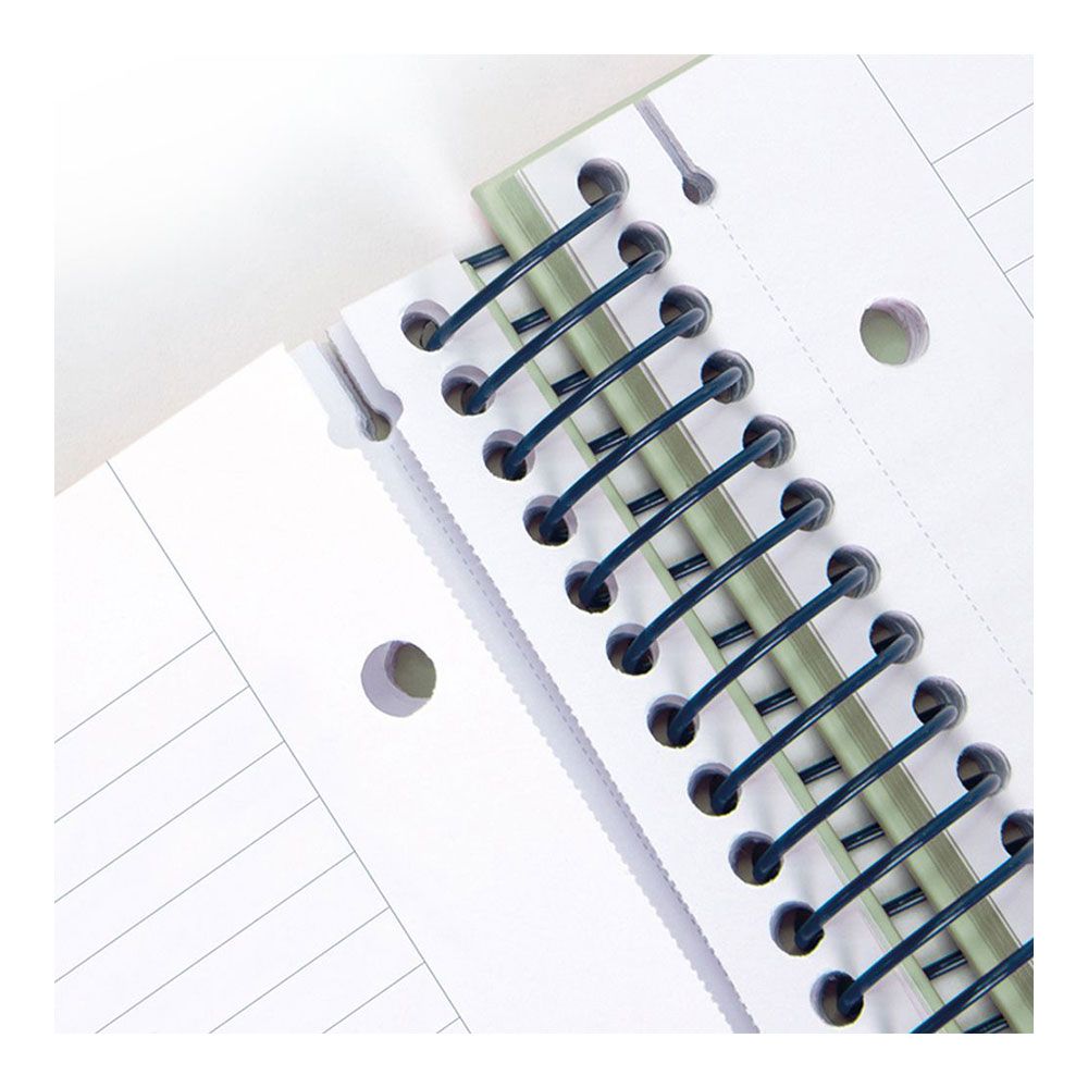 Cuaderno a4 con espiral pautado 7 mm verde
