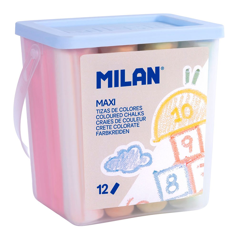 Tizas maxi, 12 uds, bote