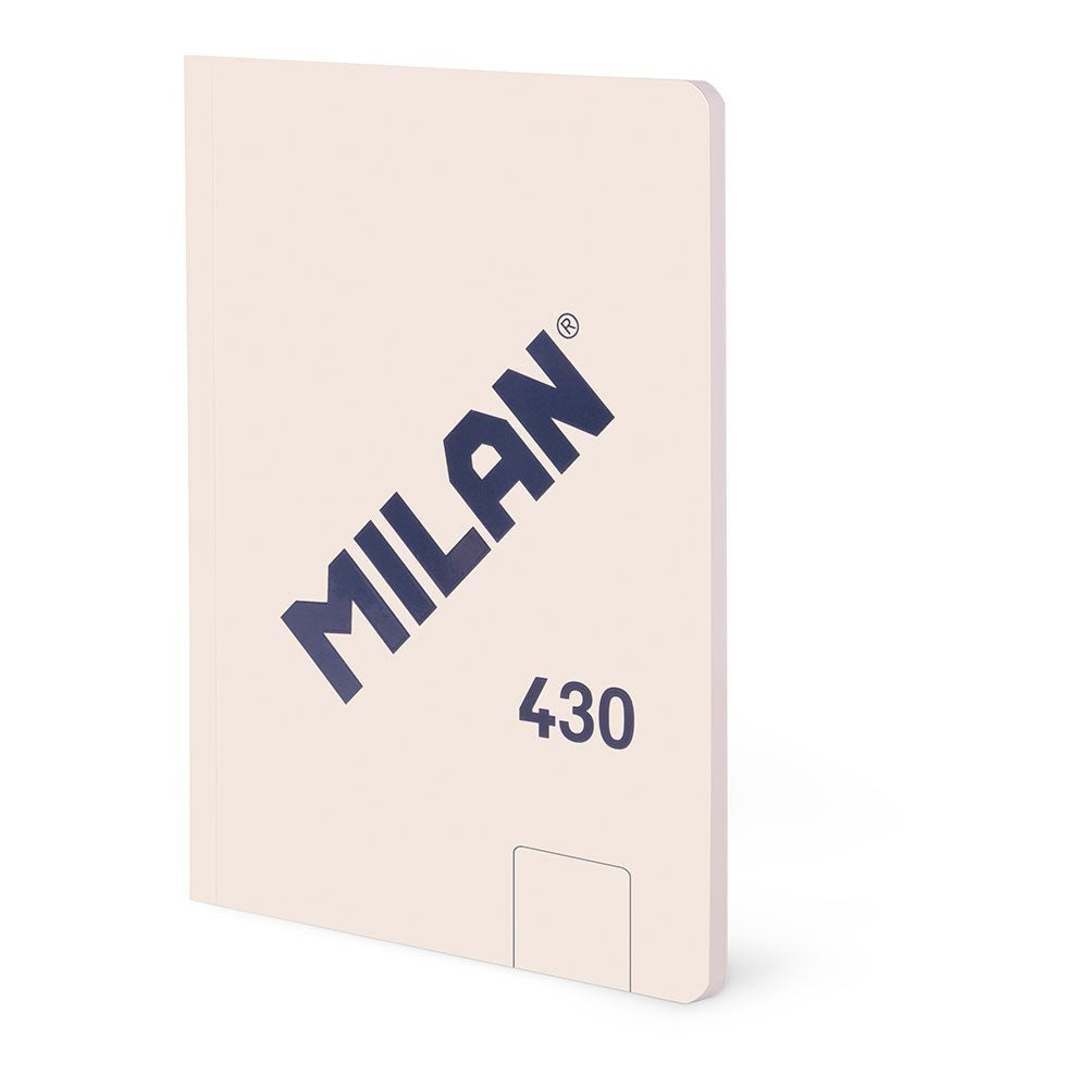 Cuaderno a6, encolado, 48 hojas blancas, serie 430, beige
