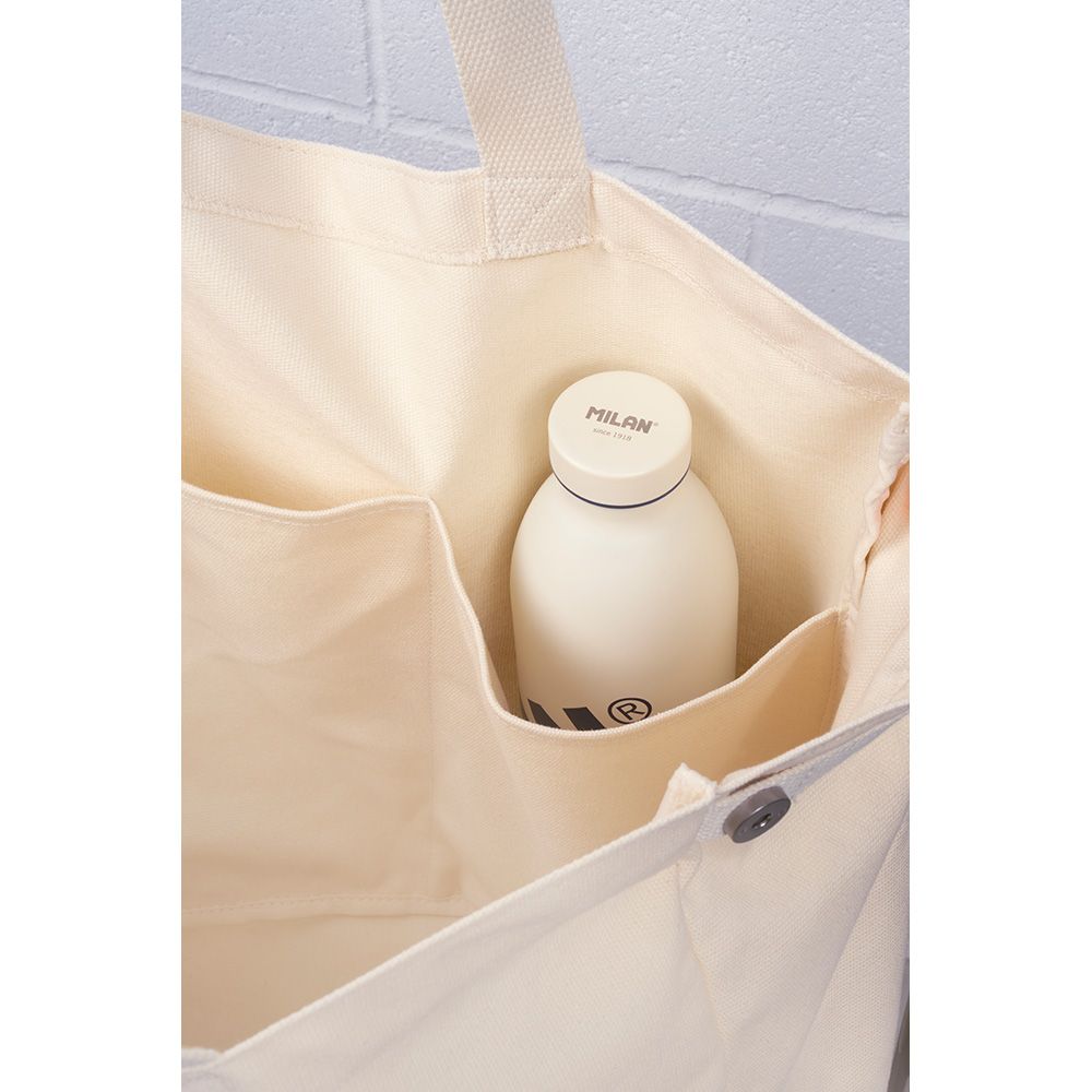 Bolso tote bag "milan® gigante 403 since 1918" beige