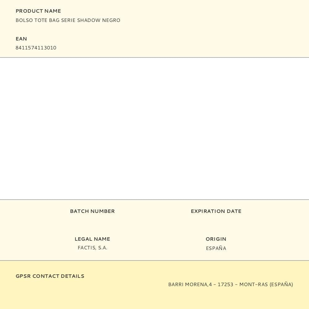 Bolso tote bag serie shadow negro