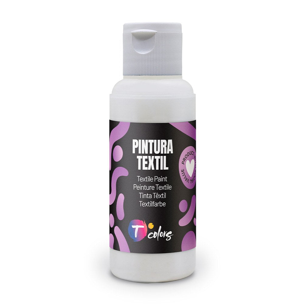 Pintura textil blanca, 80 ml
