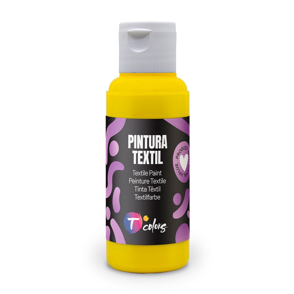 Pintura textil amarilla, 80 ml