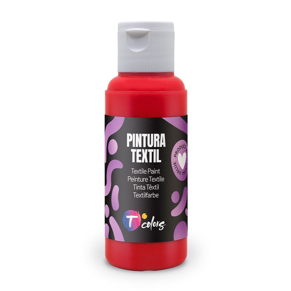 Pintura textil rojo, 80 ml