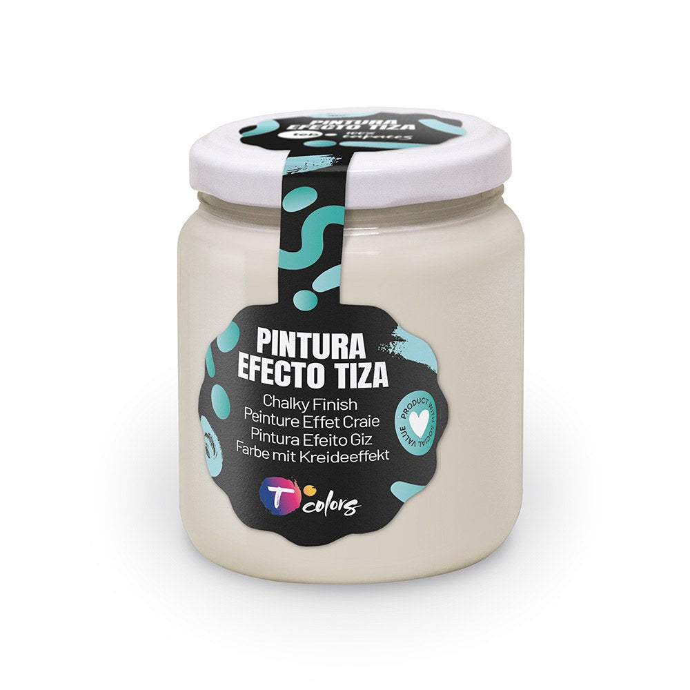 Pintura efecto tiza blanco roto, 175 ml