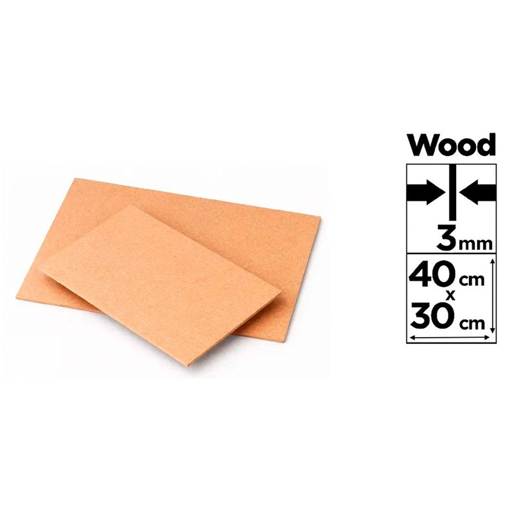 Tabla manualidades mdf, grosor 3 mm, 30 x 40 cm