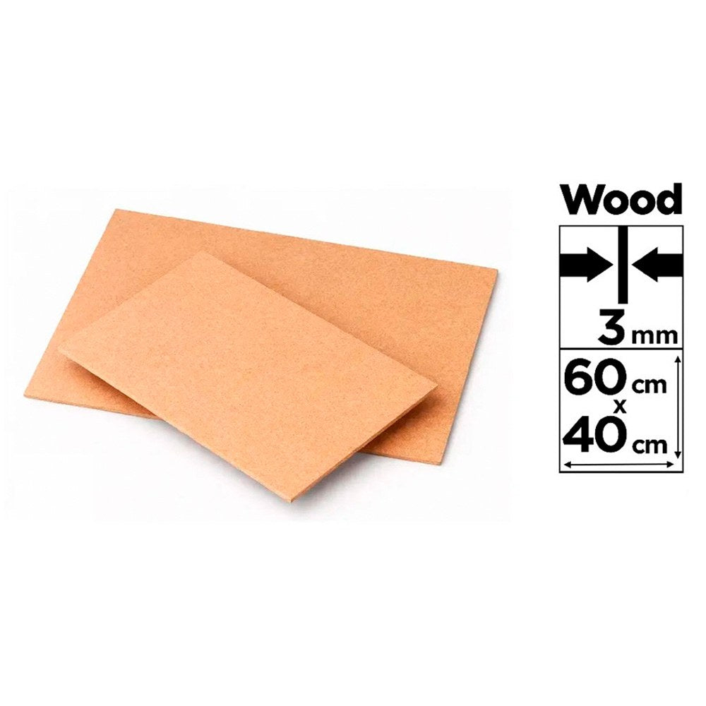 Tabla manualidades mdf, grosor 3 mm, 40 x 60 cm