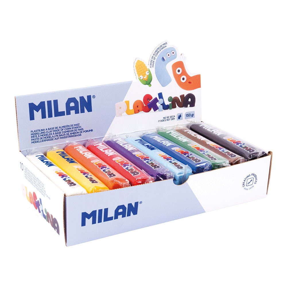 Plastilinas de colores 150 g, 10 uds, expositor