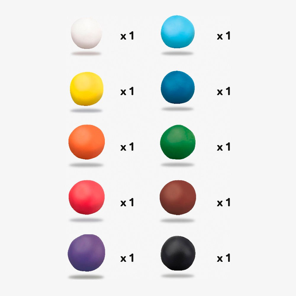 Plastilinas de colores 150 g, 10 uds, expositor