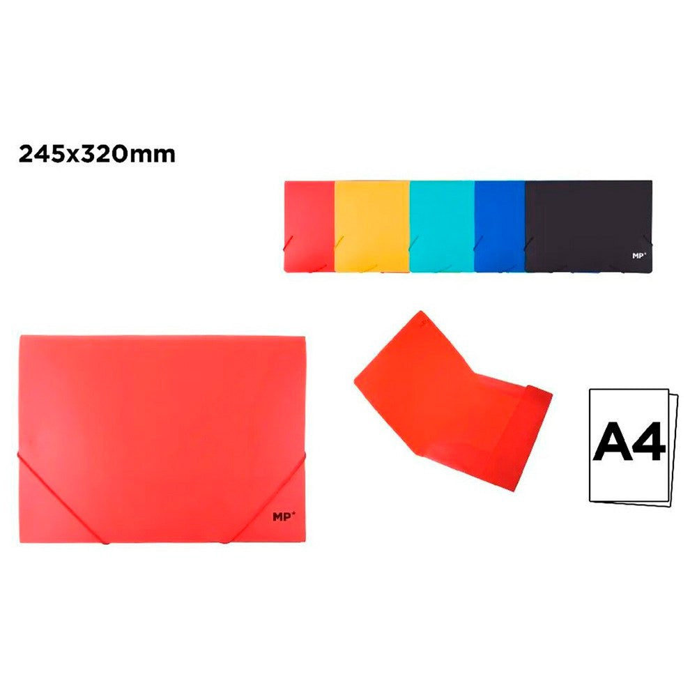 Carpeta a4 plástico, colores surtidos, 245 x 320 mm
