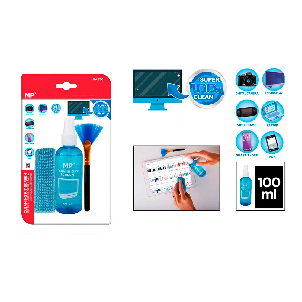Kit de limpieza de pantalla lcd, blister