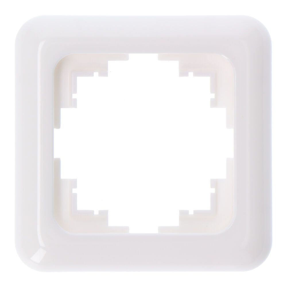 Marco 1 elemento empotrar, serie term, blanco, 80 x 80 mm, bolsa blister