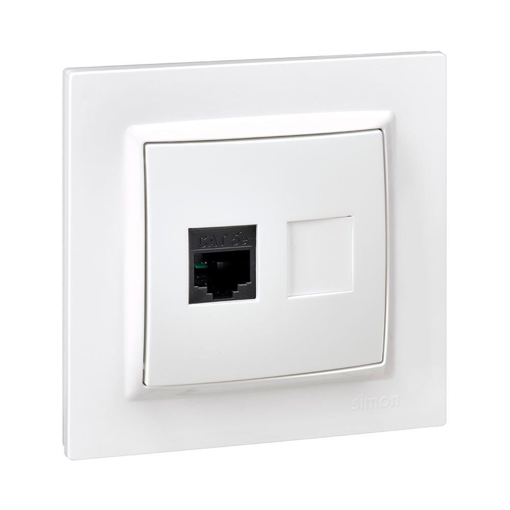 Base rj45 cat.5e blanco