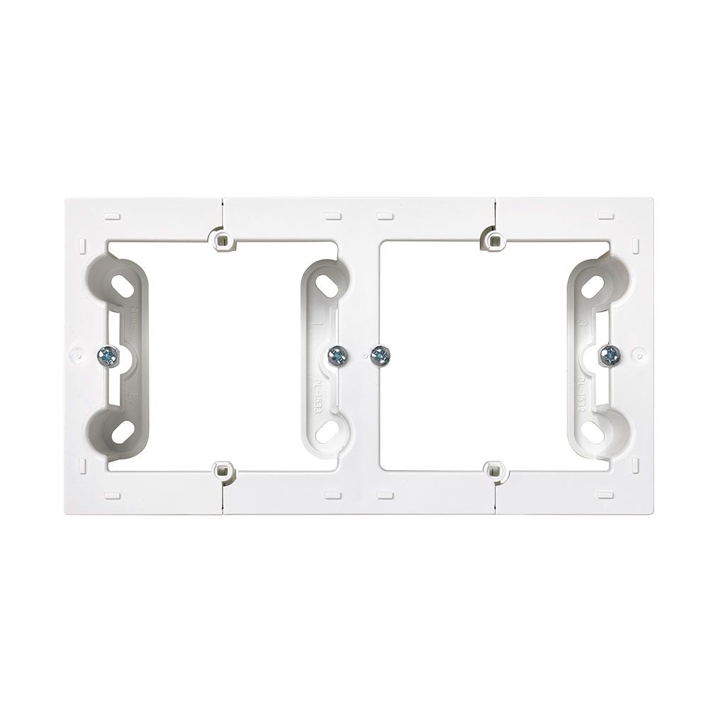Caja de superficie doble blanco