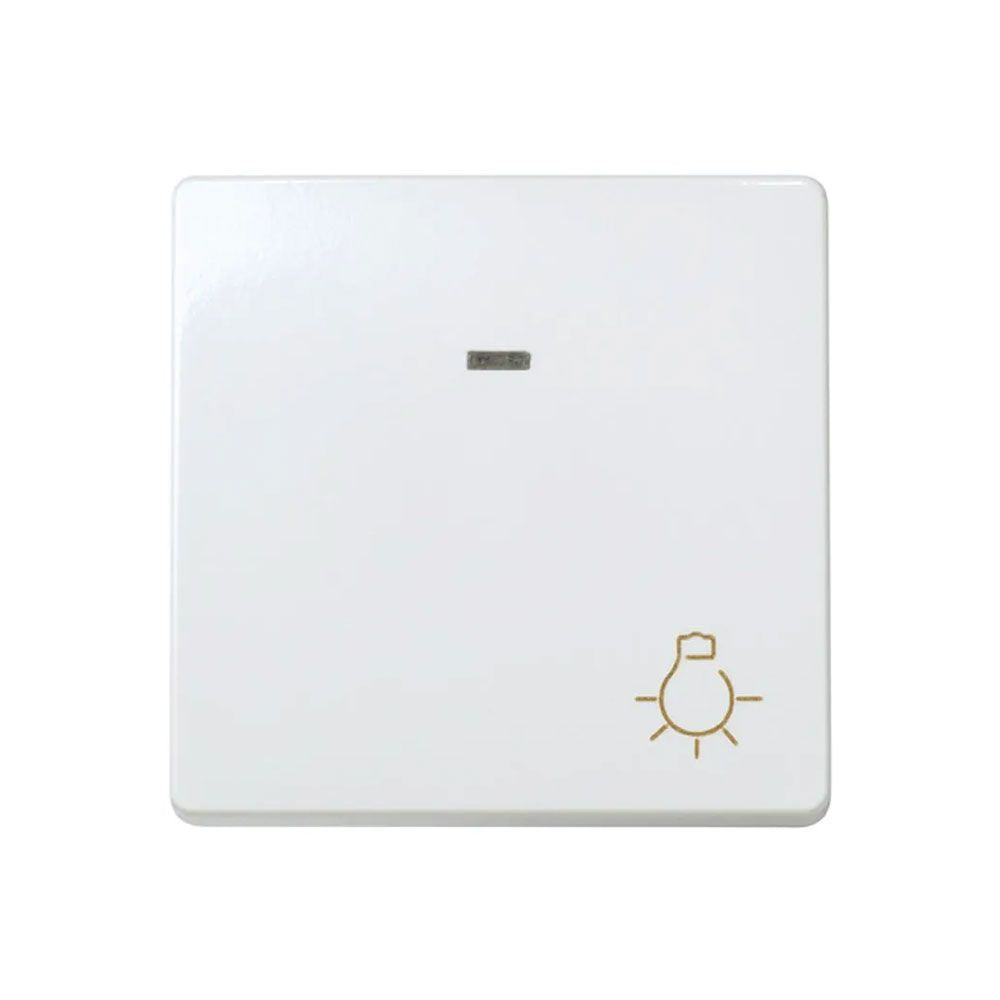 Pulsador ancho luminoso serie 27 blanco