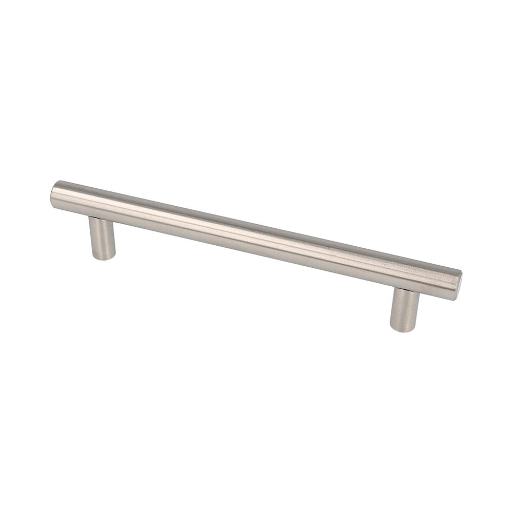 Tirador de mueble tipo asa, modelo 891h, de acero inoxidable con acabado aluminio, 128 mm