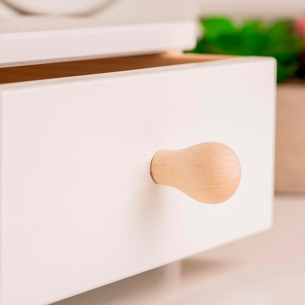 Pomo para mueble, modelo 273, de madera de haya crudo, ø20 mm