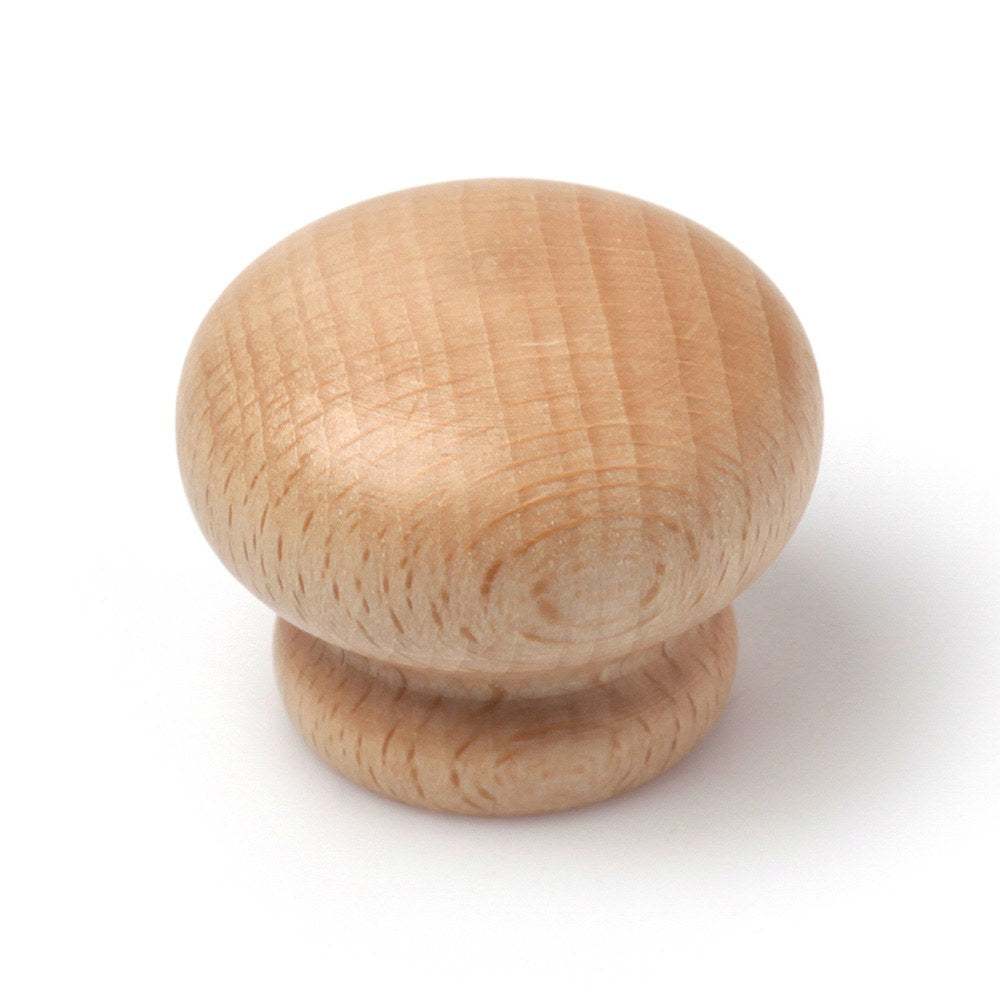 Pomo para mueble, modelo 260, de madera de haya, ø40 mm