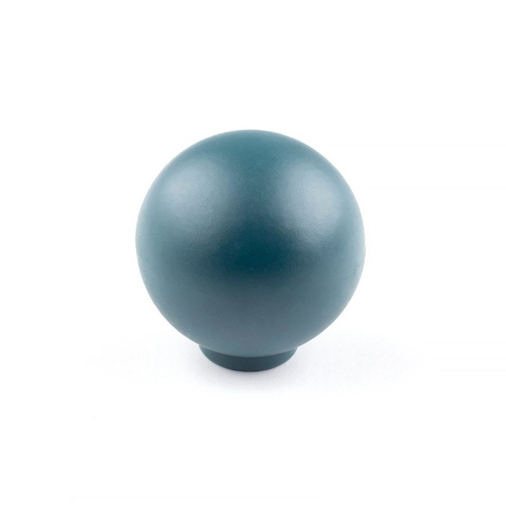 Pomo para mueble, modelo 308, de abs con acabado verde, ø28 mm