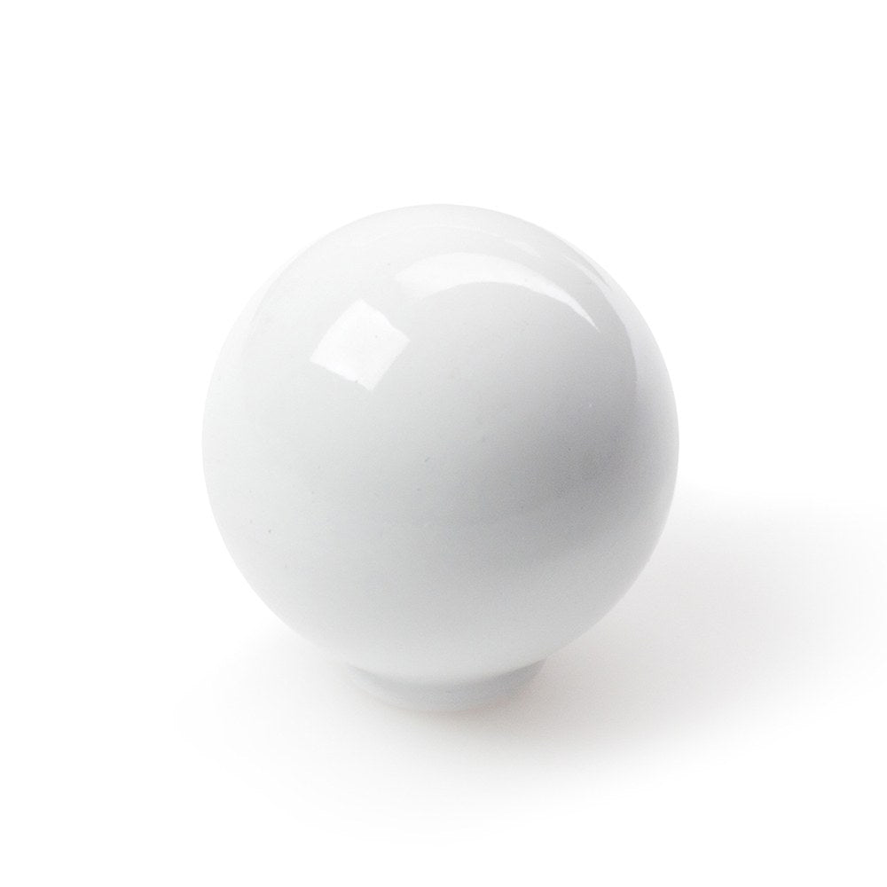 Pomo para mueble, modelo 308, de abs con acabado blanco, ø28 mm