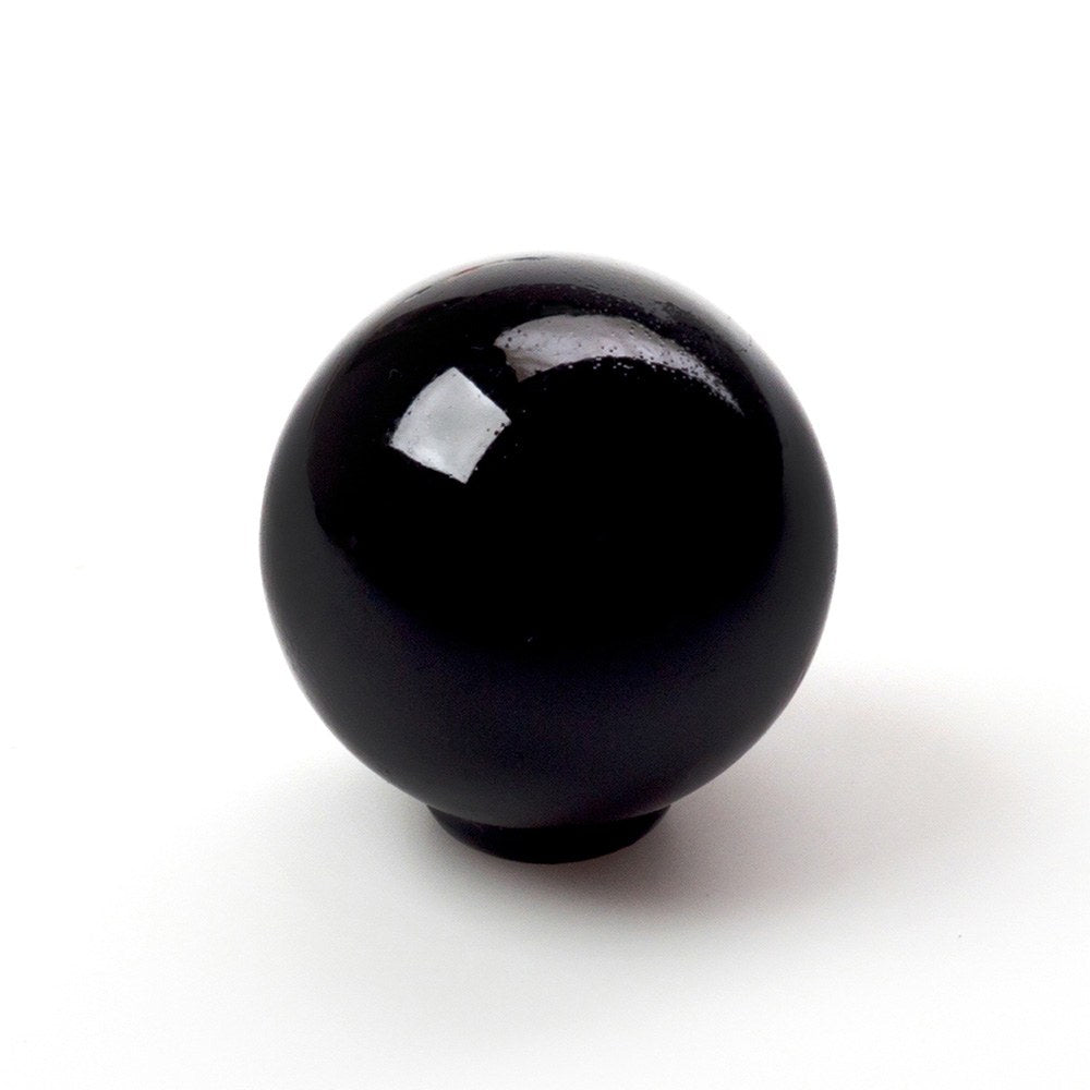 Pomo para mueble, modelo 308, de abs con acabado negro, ø28 mm