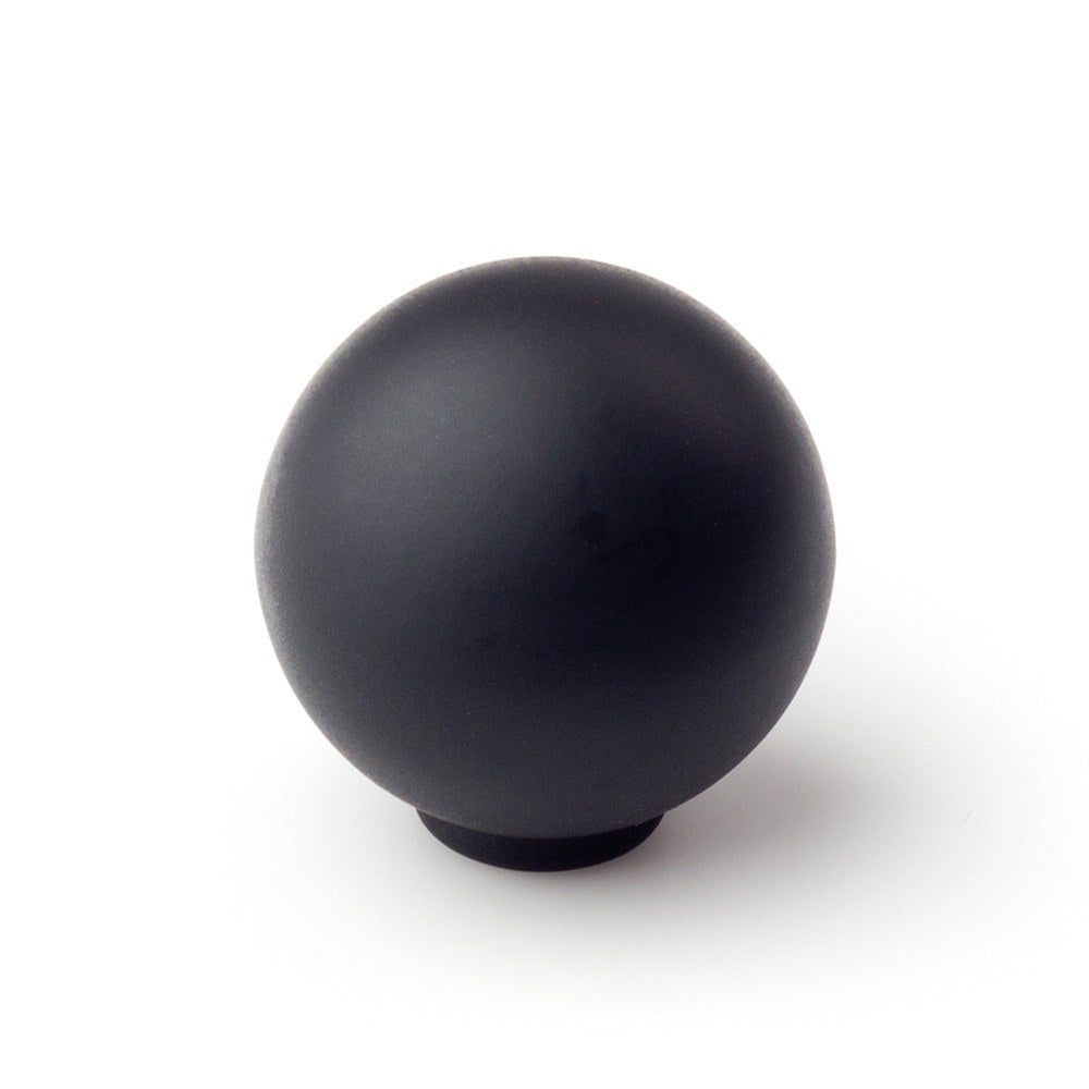 Pomo para mueble, modelo 308, de abs con acabado negro mate, ø28 mm