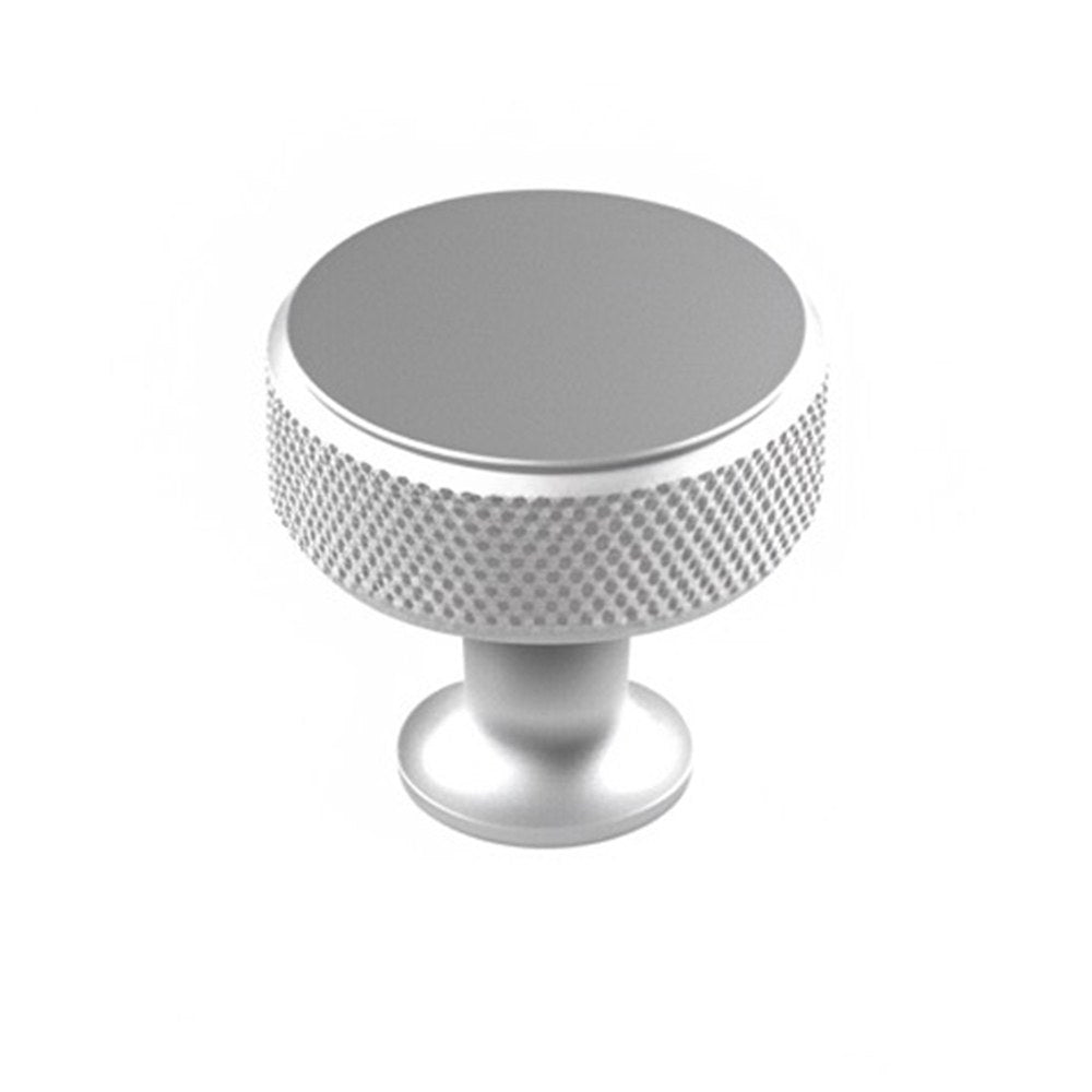 Pomo para mueble, modelo 751, de aluminio con acabado niquelado, ø30 mm